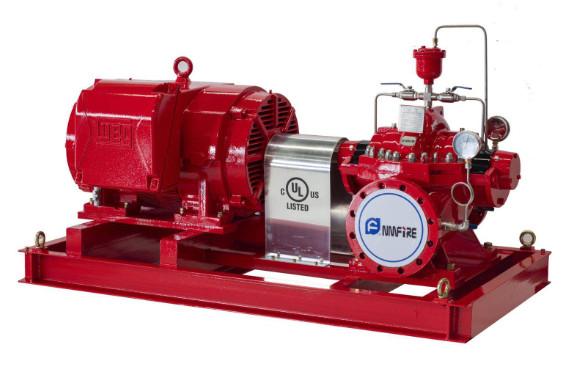 Bomba carcasa partida marca NMFIRE con motor electrico listada UL aprovada FM