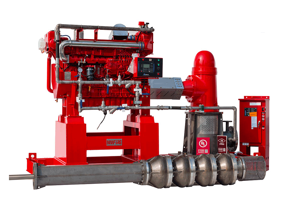 Bomba turbina vertical NMFIRE con motor diesel listada UL aprovada FM